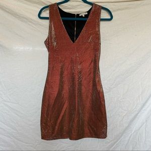 Gold sparkly bodycon mini dress